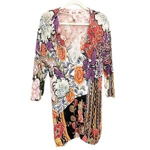 Alberto Makali Floral Silk Cardigan